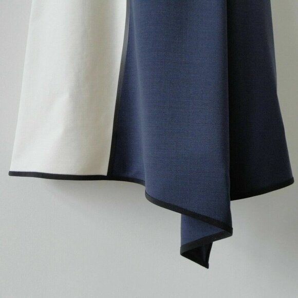 NWT ESCADA Blue Multi Virgin Wool Midnight Round Neck Sleeveless Dratta Dress 32 - Picture 6 of 8